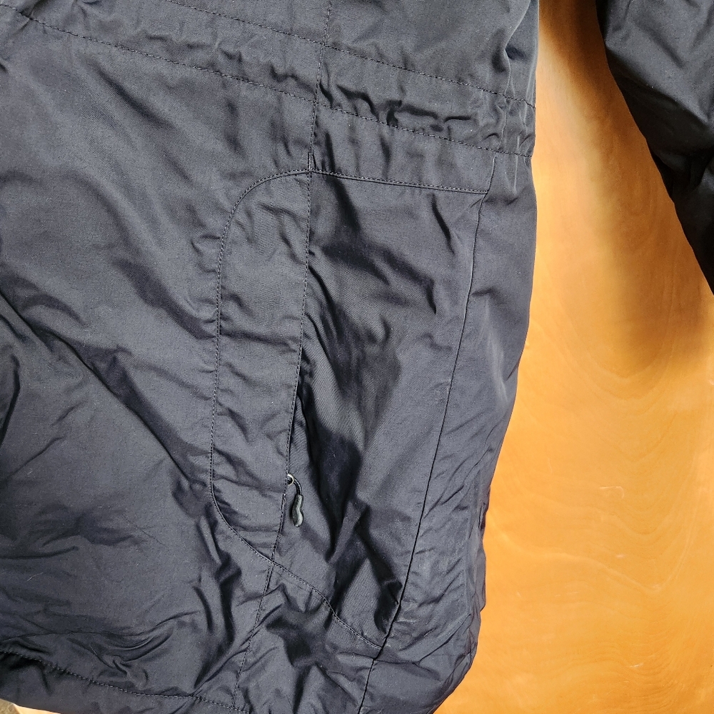 L.L.Bean Black Fur Lined Hooded Coat - Picture 3 of 12